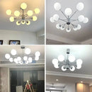 GobekUsa Glass Ball LED Ceiling Chandelier for Modern Living Room and Bedroom