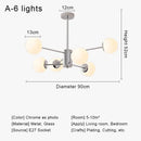 GobekUsa Glass Ball LED Ceiling Chandelier for Modern Living Room and Bedroom