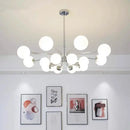 GobekUsa Glass Ball LED Ceiling Chandelier for Modern Living Room and Bedroom