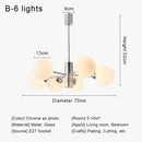 GobekUsa Glass Ball LED Ceiling Chandelier for Modern Living Room and Bedroom