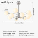 GobekUsa Glass Ball LED Ceiling Chandelier for Modern Living Room and Bedroom