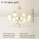 GobekUsa Glass Ball LED Ceiling Chandelier for Modern Living Room and Bedroom