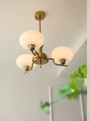GobekUsa Glass Ball Pendant Chandelier LED Lamp for Modern French Bedroom