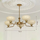 GobekUsa Glass Ball Pendant Chandelier LED Lamp for Modern French Bedroom
