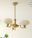 GobekUsa Glass Ball Pendant Chandelier LED Lamp for Modern French Bedroom