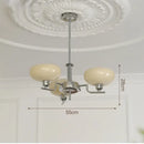 GobekUsa Glass Ball Pendant Chandelier LED Lamp for Modern French Bedroom