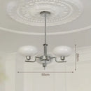 GobekUsa Glass Ball Pendant Chandelier LED Lamp for Modern French Bedroom