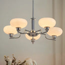 GobekUsa Glass Ball Pendant Chandelier LED Lamp for Modern French Bedroom