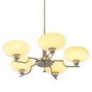 GobekUsa Glass Ball Pendant Chandelier LED Lamp for Modern French Bedroom