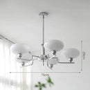 GobekUsa Glass Ball Pendant Chandelier LED Lamp for Modern French Bedroom