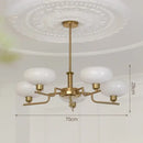 GobekUsa Glass Ball Pendant Chandelier LED Lamp for Modern French Bedroom