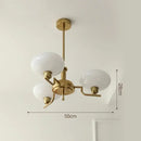 GobekUsa Glass Ball Pendant Chandelier LED Lamp for Modern French Bedroom