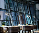 GobekUsa Glass Ball Pendant Lamp - Modern Chrome Chandelier for Home Dining Bedroom Decor