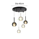 GobekUsa Glass Bubble Pendant Lights: Luxury LED Chandeliers for Restaurant, Staircases & Bedside