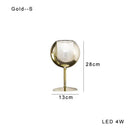 GobekUsa Glass Gold Table Lamp: Luxury Designer Desk Light for Elegant Living Spaces