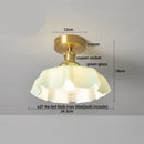GobekUsa Glass LED Ceiling Lamp Iron Base Nordic Modern Simple Design