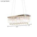 GobekUsa Simple Chrome Pendant Lighting with 4 Clear Glass Rods for Kitchen Island