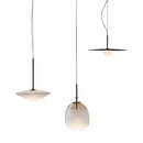 GobekUsa Glass Saucer LED Chandelier for Living Room & Bedroom Lighting