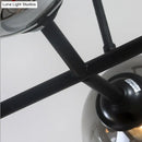 GobekUsa Modern Black Island Lighting with Smokey-Glass, 8/12 Heads - Stylish Hanging Lamp for Living Room