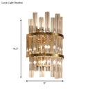 GobekUsa Modern Crystal Prism Sconce Lighting - 3 Lights - Chrome/Gold Finish - Living Room Wall Mounted Lamp