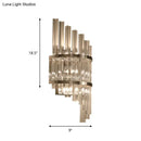 GobekUsa Modern Crystal Prism Sconce Lighting - 3 Lights - Chrome/Gold Finish - Living Room Wall Mounted Lamp