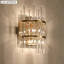 GobekUsa Modern Crystal Prism Sconce Lighting - 3 Lights - Chrome/Gold Finish - Living Room Wall Mounted Lamp