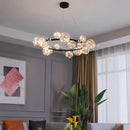 GobekUsa Crystal Chandelier: Modern Stair Pendant Lamp for Living Room, Interior Lighting