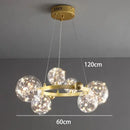 GobekUsa Crystal Chandelier: Modern Stair Pendant Lamp for Living Room, Interior Lighting