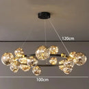 GobekUsa Crystal Chandelier: Modern Stair Pendant Lamp for Living Room, Interior Lighting