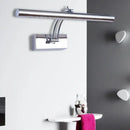 GobekUsa LED Bathroom Wall Lamp with Tubular Metal Shade - Chrome/Gold Finish, 16"/21.5" Wide