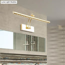GobekUsa LED Bathroom Wall Lamp with Tubular Metal Shade - Chrome/Gold Finish, 16"/21.5" Wide