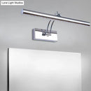 GobekUsa LED Bathroom Wall Lamp with Tubular Metal Shade - Chrome/Gold Finish, 16"/21.5" Wide