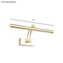 GobekUsa LED Bathroom Wall Lamp with Tubular Metal Shade - Chrome/Gold Finish, 16"/21.5" Wide