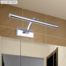 GobekUsa LED Bathroom Wall Lamp with Tubular Metal Shade - Chrome/Gold Finish, 16"/21.5" Wide