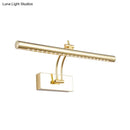 GobekUsa LED Bathroom Wall Lamp with Tubular Metal Shade - Chrome/Gold Finish, 16"/21.5" Wide