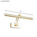 GobekUsa LED Bathroom Wall Lamp with Tubular Metal Shade - Chrome/Gold Finish, 16"/21.5" Wide