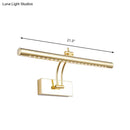 GobekUsa LED Bathroom Wall Lamp with Tubular Metal Shade - Chrome/Gold Finish, 16"/21.5" Wide