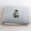 Modern chrome & gold square rainfall shower head bathroom by Decorbites