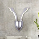 GobekUsa Modern Metal 2-Light Chrome LED Wall Sconce with Acrylic Shade in Warm/White Light by Swan Head Wall Lighting