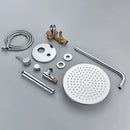 GobekUsa Brass Shower Set with 2-Way Mixer and Handheld Spray - 8-16" Rain Shower Head
