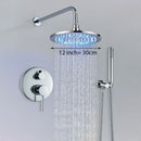 GobekUsa Brass Shower Set with 2-Way Mixer and Handheld Spray - 8-16" Rain Shower Head
