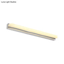 GobekUsa Contemporary LED Cylinder Bar Light in Nickel for Shower Room Vanity - Warm/White Light