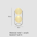GobekUsa Garrault LED Chrome Metal Ball Floor Lamp with White Acrylic Shade