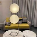 GobekUsa Garrault LED Chrome Metal Ball Floor Lamp with White Acrylic Shade