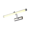 GobekUsa Modern LED Indoor Vanity Light with Tubular Metallic Shade, Chrome Wall Sconce Lamp in Warm/White Light - 18"/21" Width