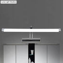 GobekUsa Modern LED Indoor Vanity Light with Tubular Metallic Shade, Chrome Wall Sconce Lamp in Warm/White Light - 18"/21" Width