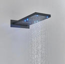 GobekUsa 24" Chrome LED Rain Shower Head Ceiling Mounted Top Sprayer & Arm