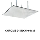 GobekUsa 24" Chrome LED Rain Shower Head Ceiling Mounted Top Sprayer & Arm