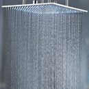 GobekUsa 20" Chrome LED Rain Shower Head Ceiling Mounted Top Sprayer with Arm