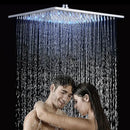 GobekUsa 16" LED Rainfall Shower Head with Color Changing Lights.